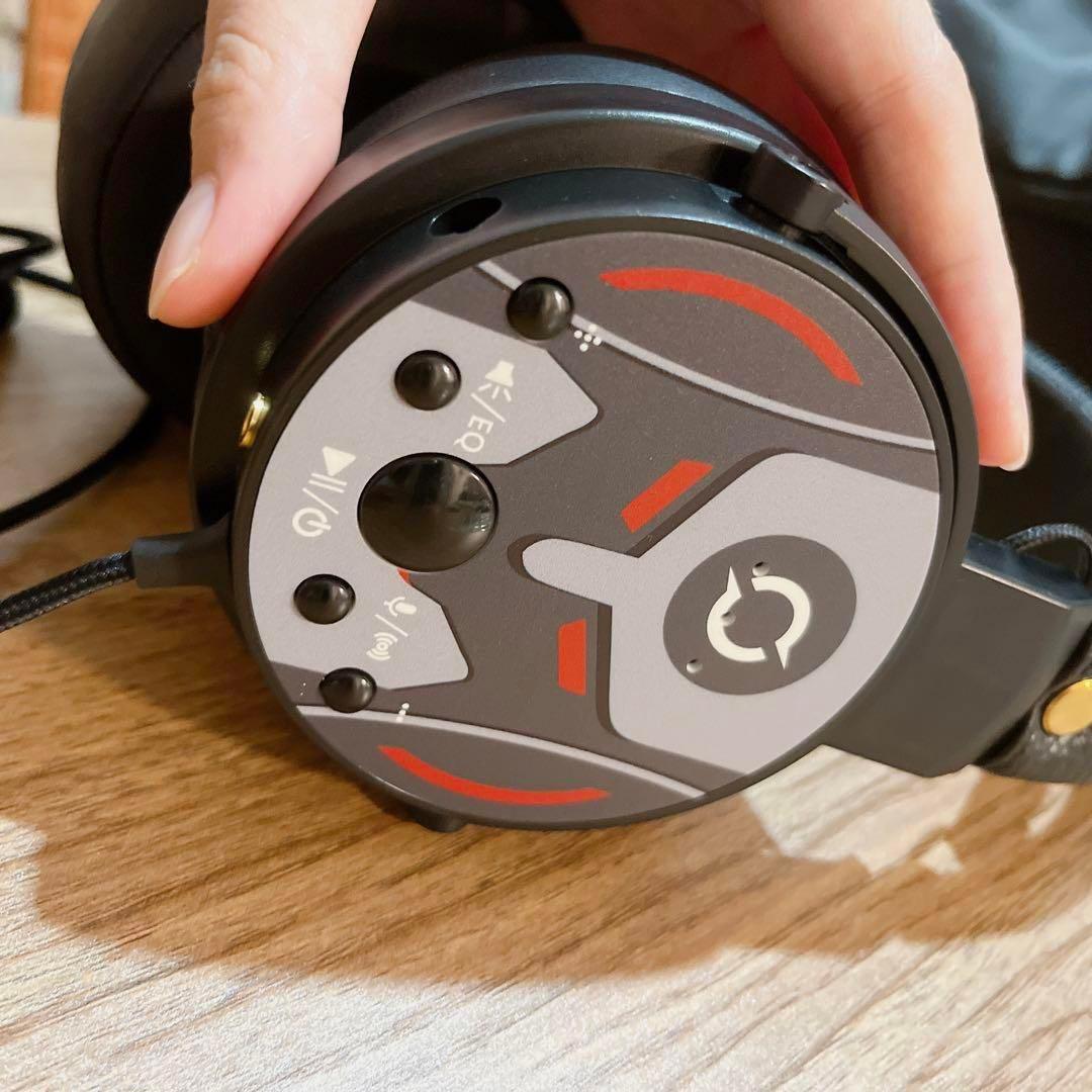 大特価‼️ゲーミングヘッドセット ブラック レッド レザー収納ケース付き✨