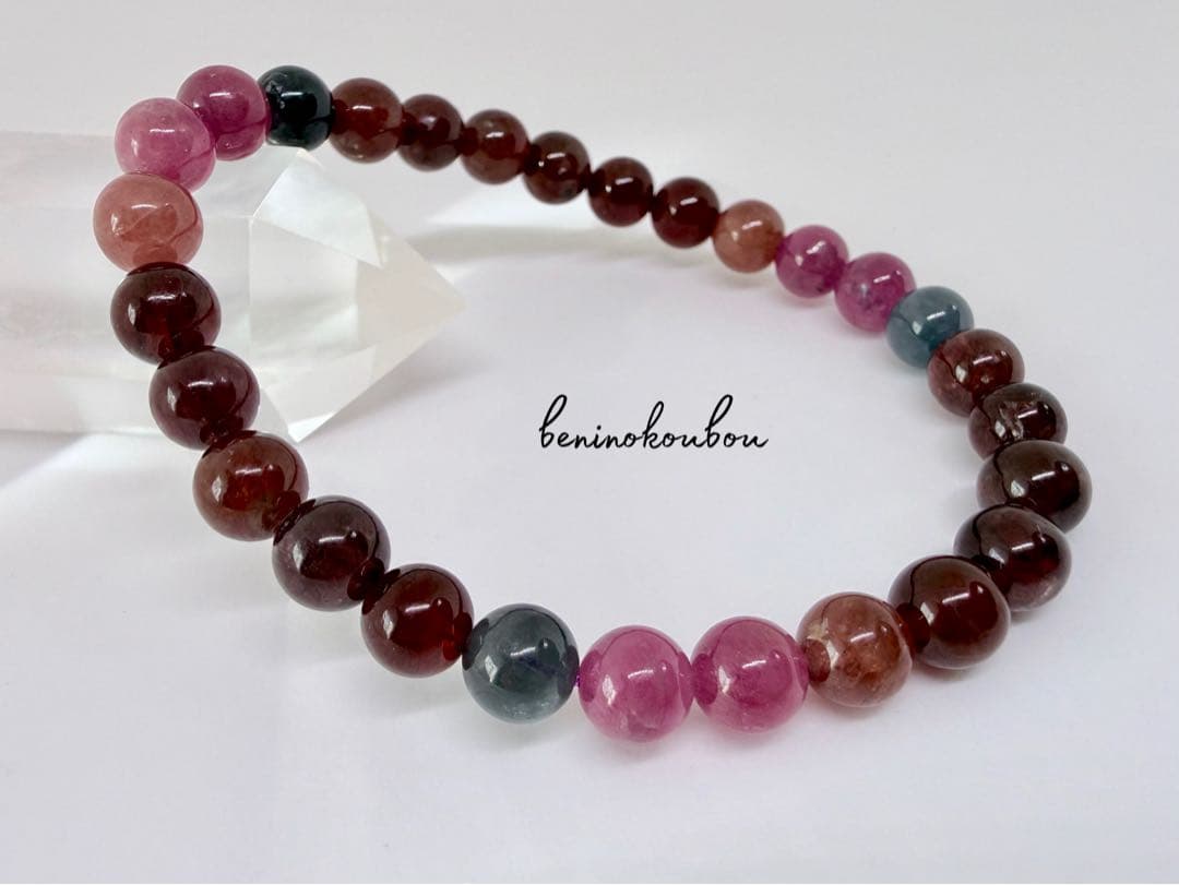 一点物 高発色MIXスピネル7mm 天然石ブレスレット 大人可愛いカラー