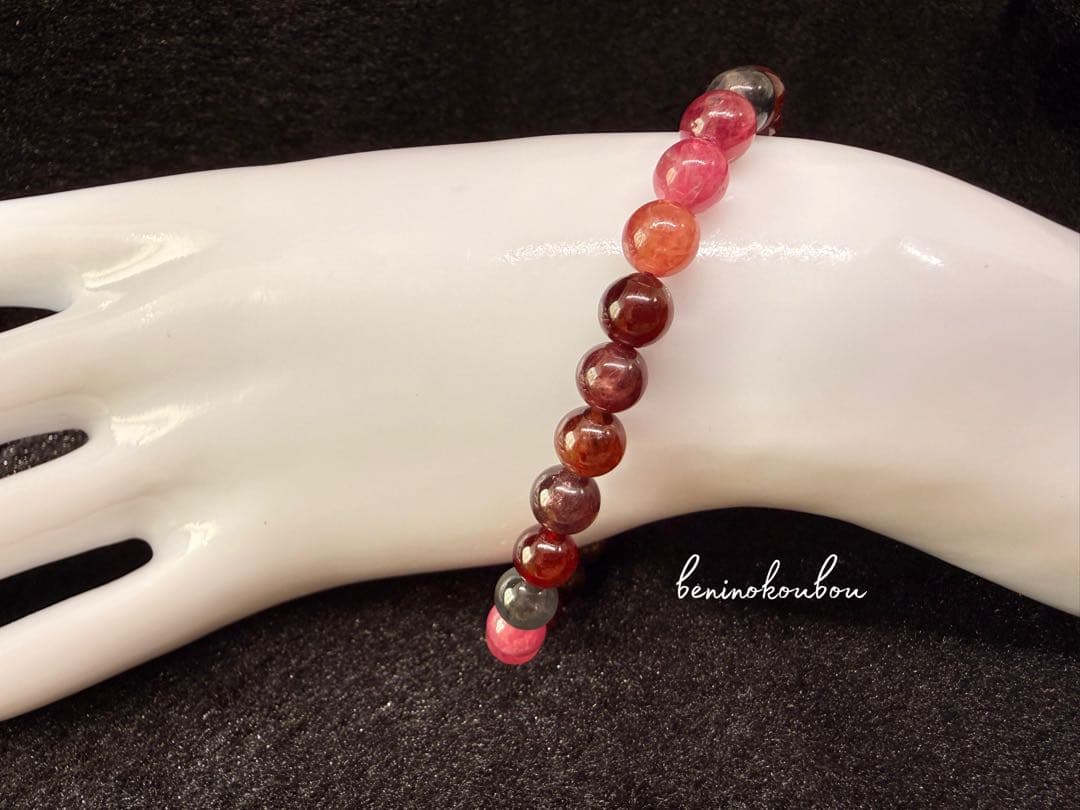 一点物 高発色MIXスピネル7mm 天然石ブレスレット 大人可愛いカラー