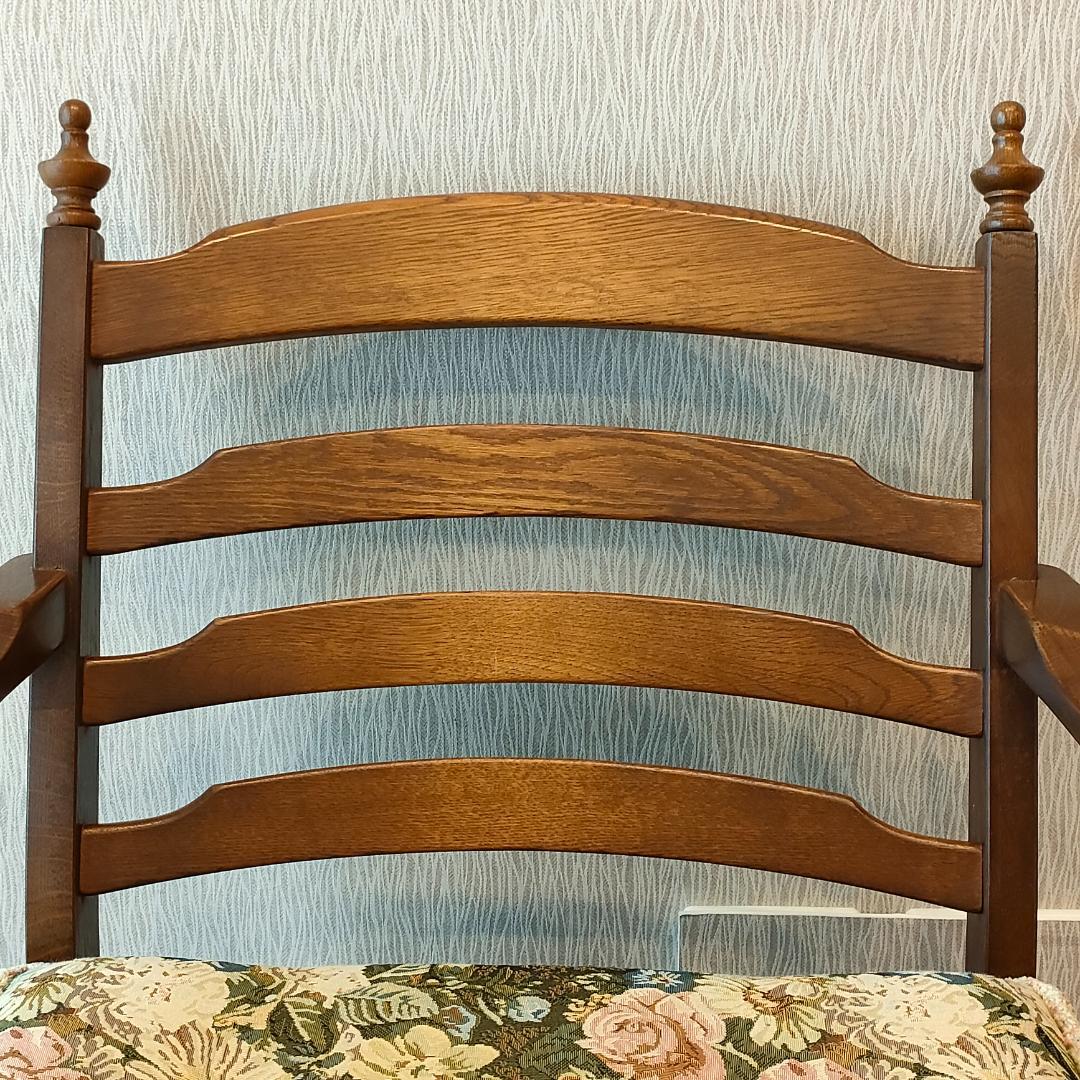 飛騨産業　アームチェア　花柄　キツツキ　穂高　一人掛けソファ