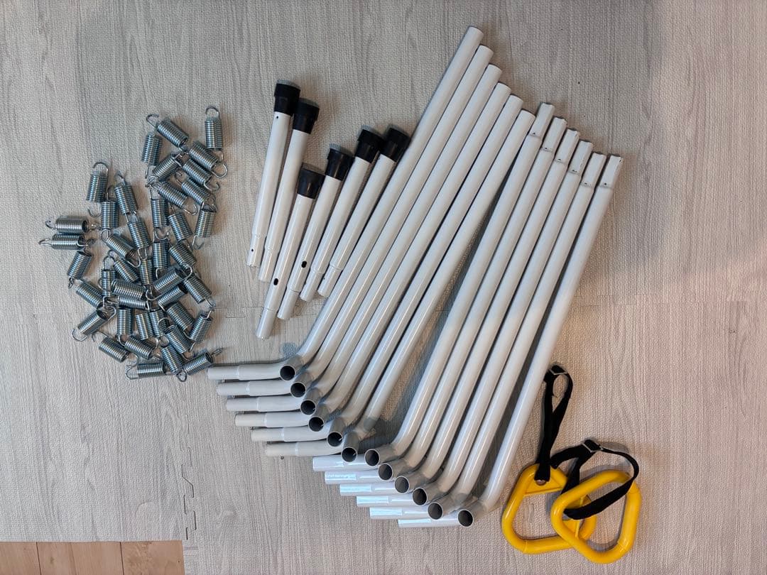 六角形トランポリン 吊り下げハンドル付き