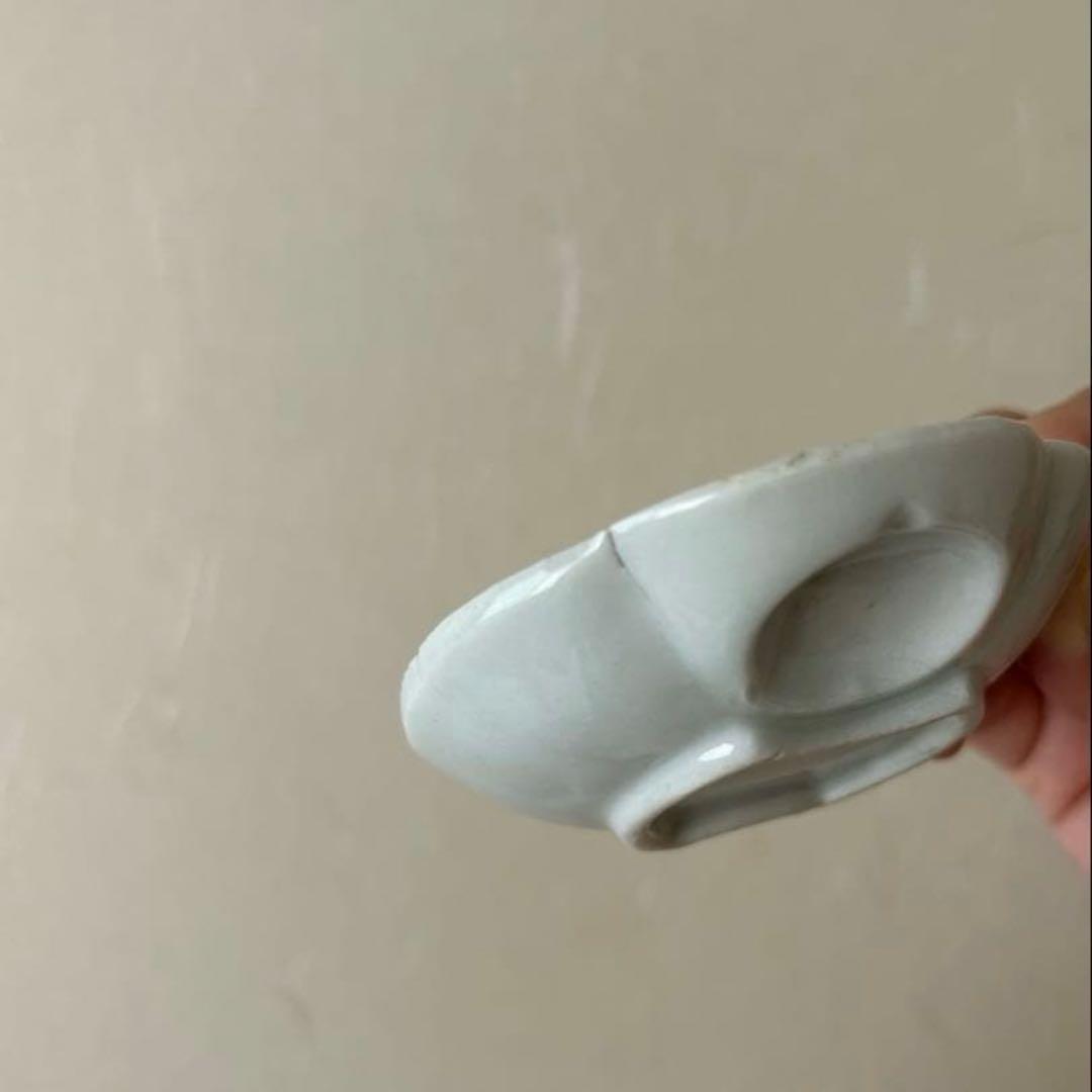 骨董　豆皿　福良雀　染付　菱形　印判　印判皿　小皿　アンティーク　南蛮人