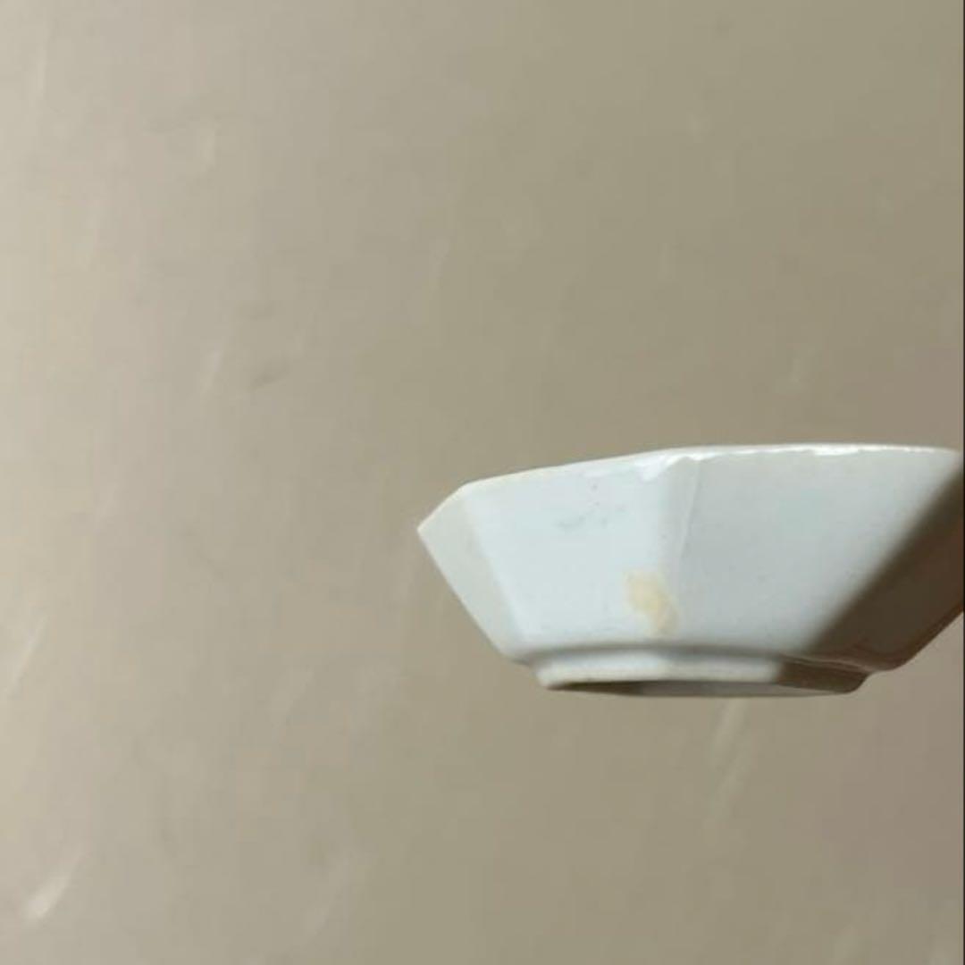 骨董　豆皿　福良雀　染付　菱形　印判　印判皿　小皿　アンティーク　南蛮人