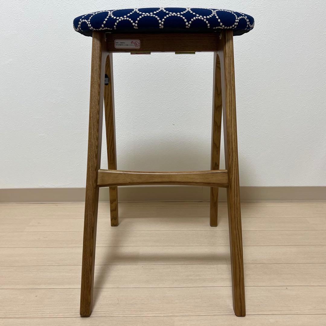 ミナペルホネン スツール タンバリン 折りたたみ 【ネイビー/オレンジ】 椅子