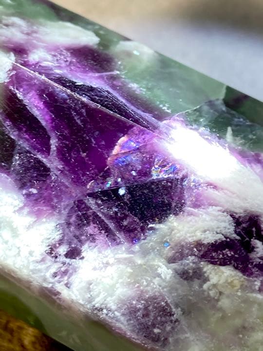 エンジェルフェザー✿*:・　万華鏡　フローライト　マルチカラー　蛍石　ポイント