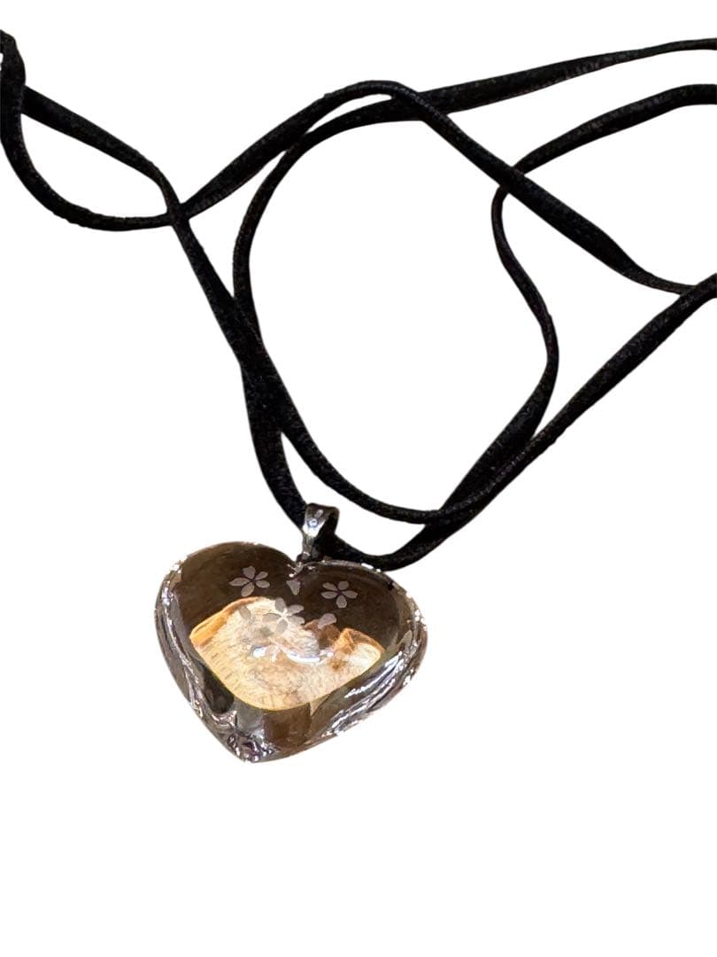 希少レア 極美品 バカラ×ゲラン ネックレス チェリーブロッサム ぷっくりハート