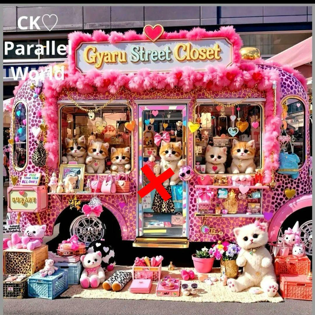 激レアねこショップバスパネル生地　ハンドメイド