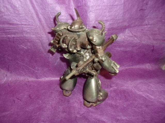 戦闘ロボット(ハンドメイド)「メタル製ロボットフィギュア 武器付」高さ21cm