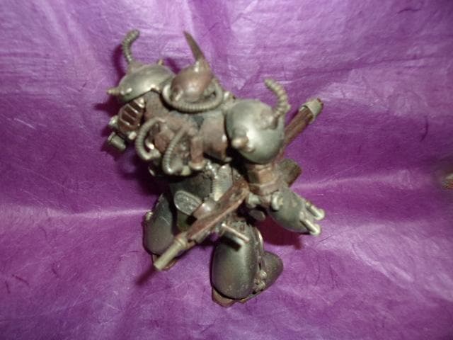 戦闘ロボット(ハンドメイド)「メタル製ロボットフィギュア 武器付」高さ21cm