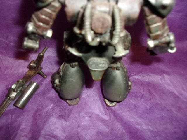 戦闘ロボット(ハンドメイド)「メタル製ロボットフィギュア 武器付」高さ21cm