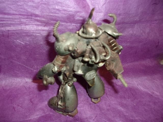 戦闘ロボット(ハンドメイド)「メタル製ロボットフィギュア 武器付」高さ21cm