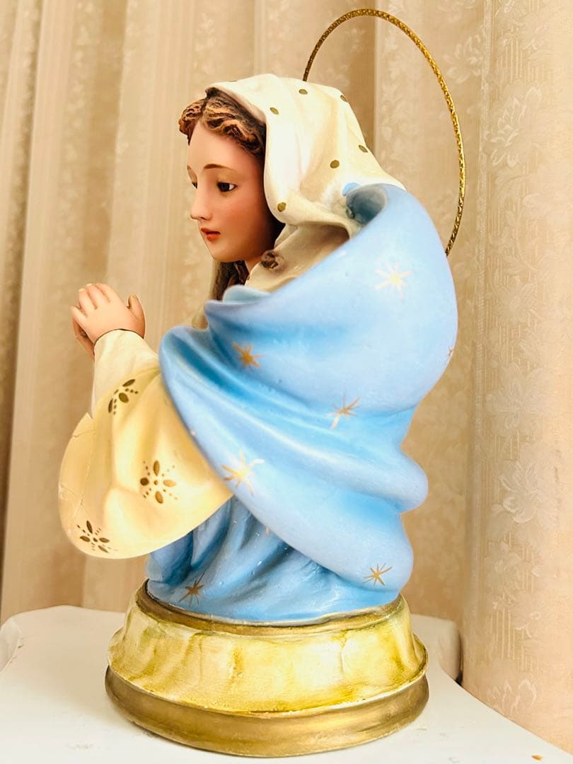 【訳あり超希少品】美顔の聖母マリア半身像　アンティーク