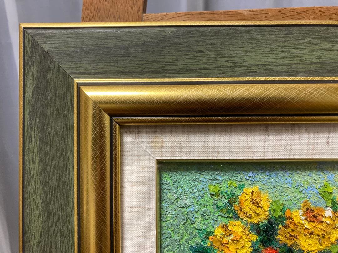 油彩　油絵　肉筆　ばらとざくろ　<佐野千恵子> 美術年鑑掲載作家　箱有　SM号