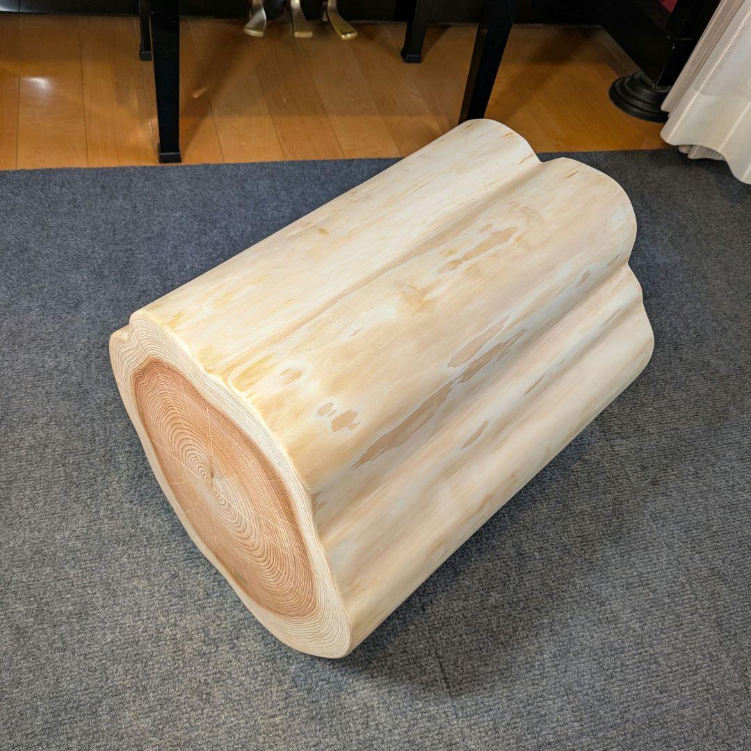 3104様確認用　檜　切り株　丸太　椅子　スツール　高さ約43㎝