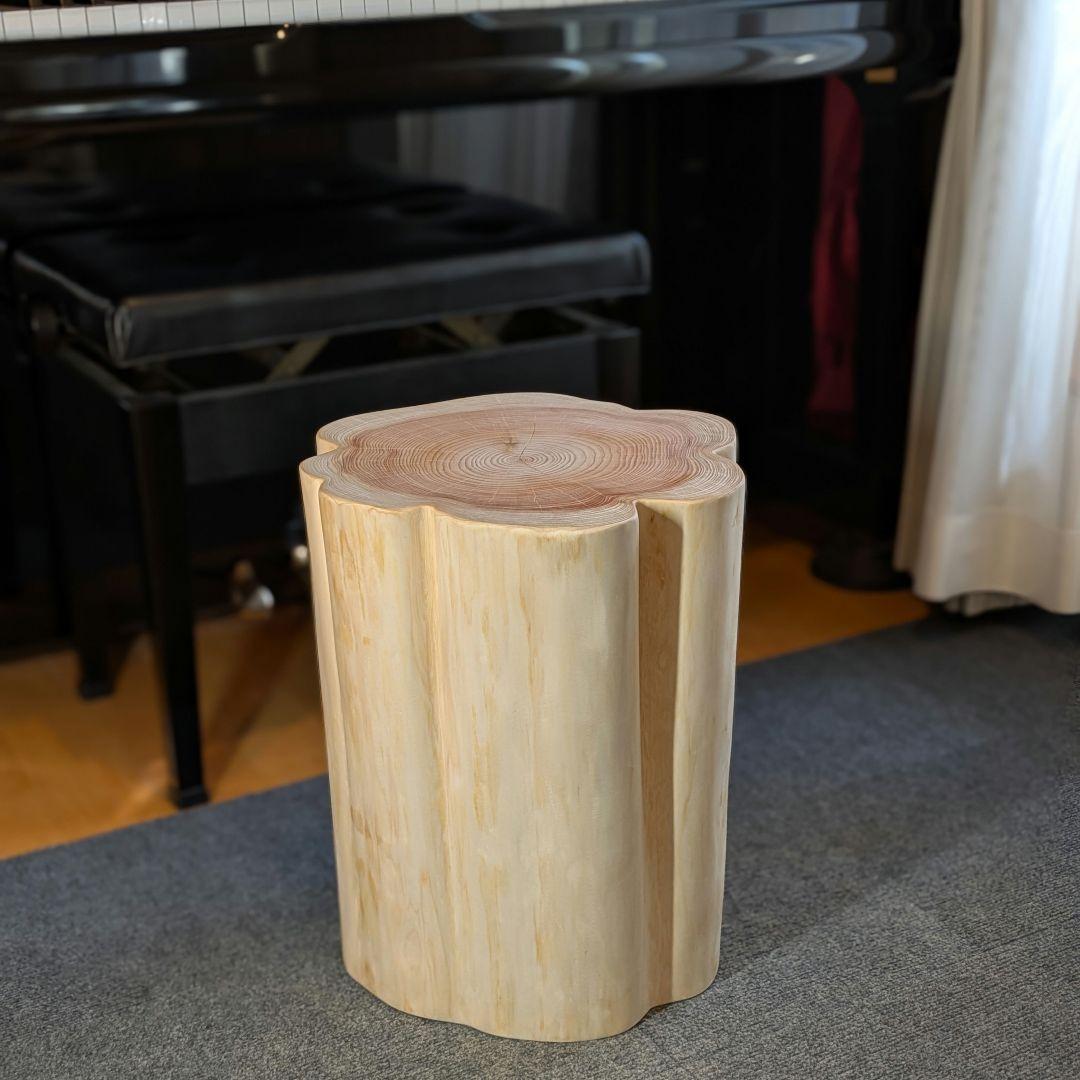 3104様確認用　檜　切り株　丸太　椅子　スツール　高さ約43㎝
