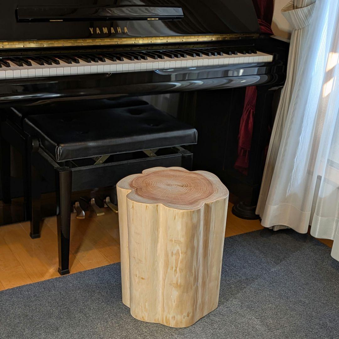 3104様確認用　檜　切り株　丸太　椅子　スツール　高さ約43㎝