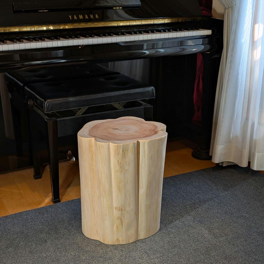 3104様確認用　檜　切り株　丸太　椅子　スツール　高さ約43㎝