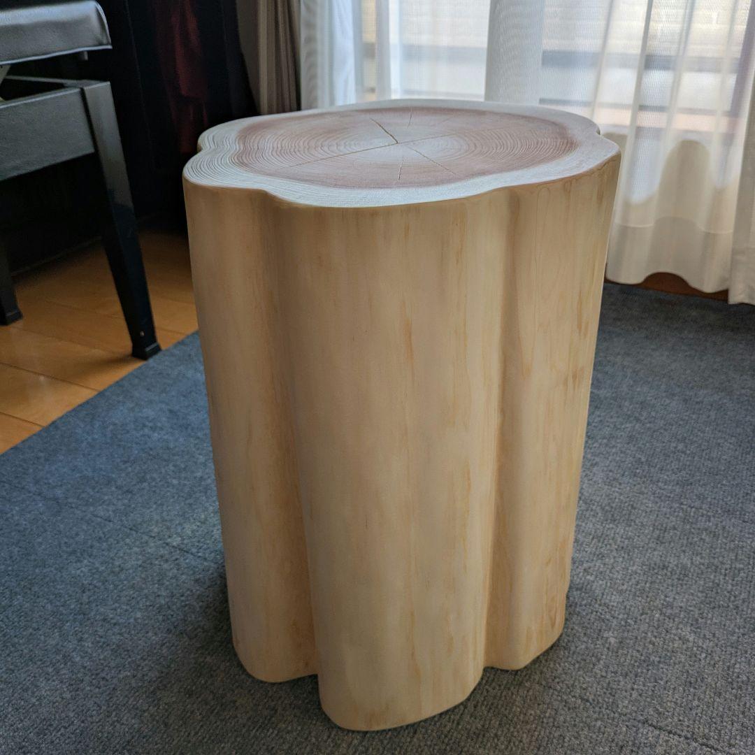 3104様確認用　檜　切り株　丸太　椅子　スツール　高さ約43㎝