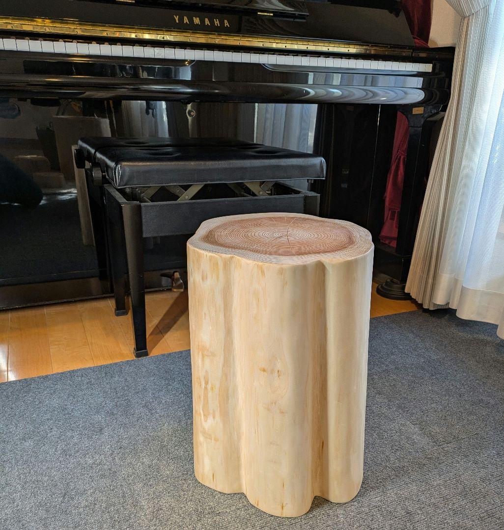 3104様確認用　檜　切り株　丸太　椅子　スツール　高さ約43㎝