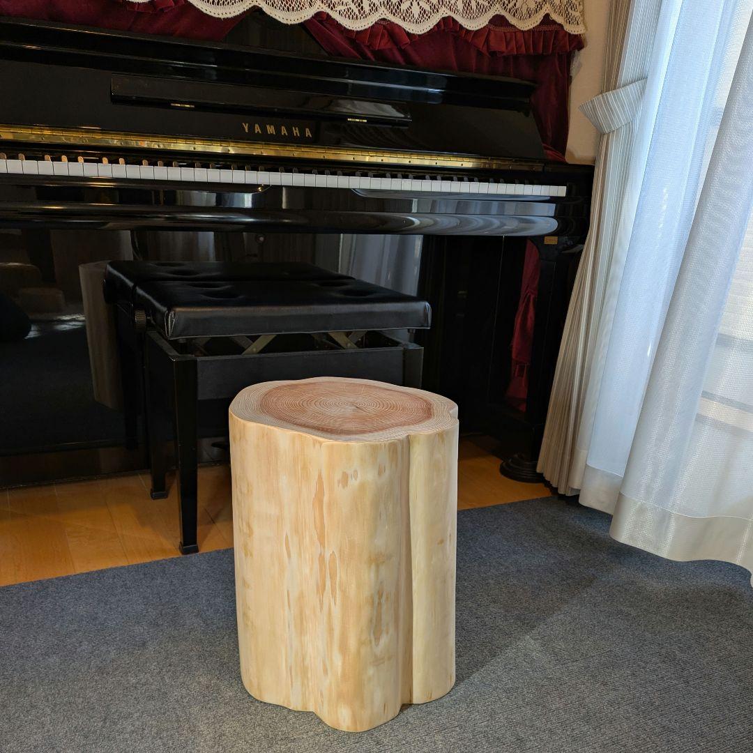 3104様確認用　檜　切り株　丸太　椅子　スツール　高さ約43㎝