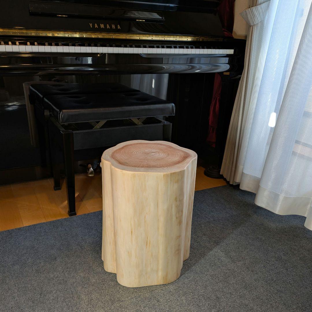 3104様確認用　檜　切り株　丸太　椅子　スツール　高さ約43㎝