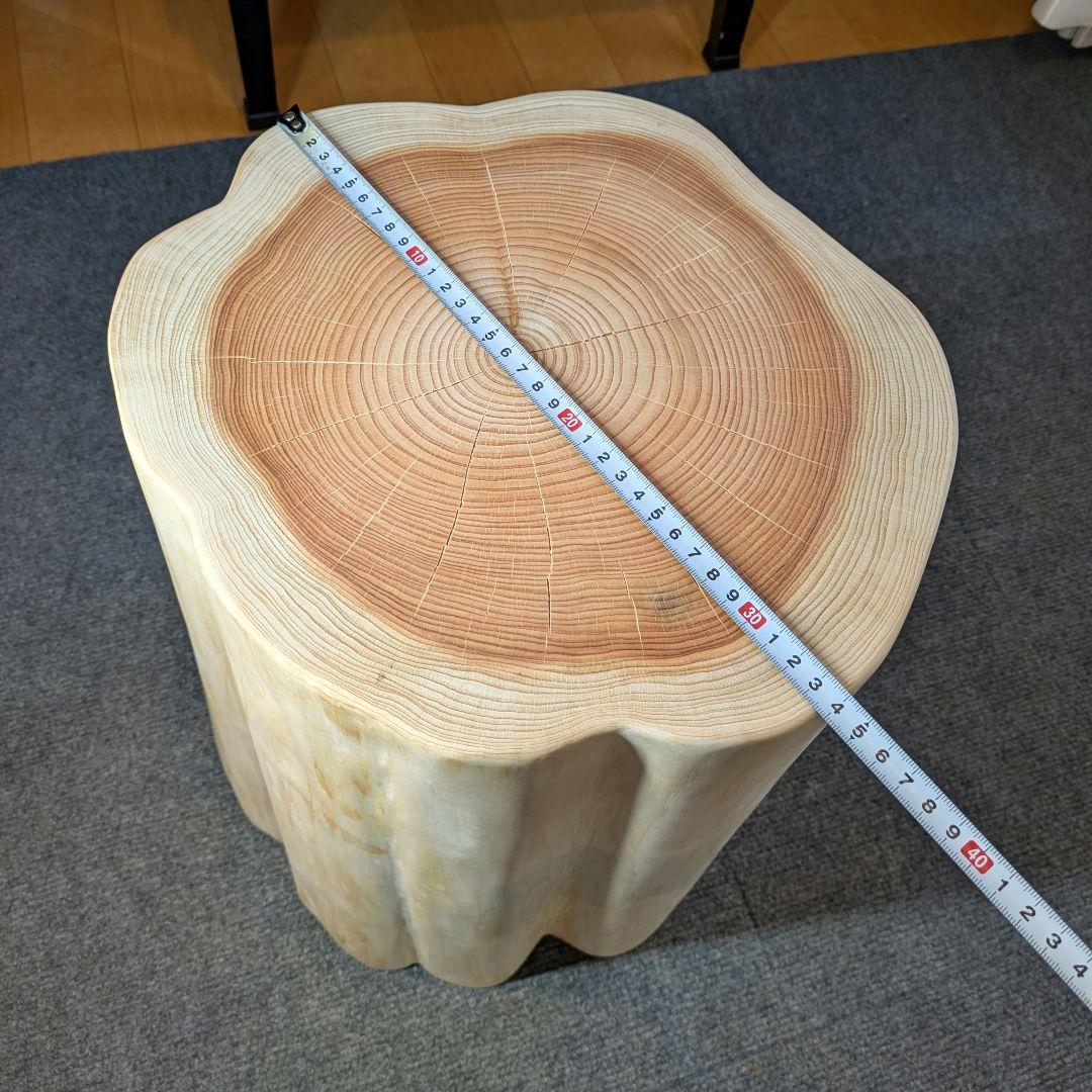 3104様確認用　檜　切り株　丸太　椅子　スツール　高さ約43㎝