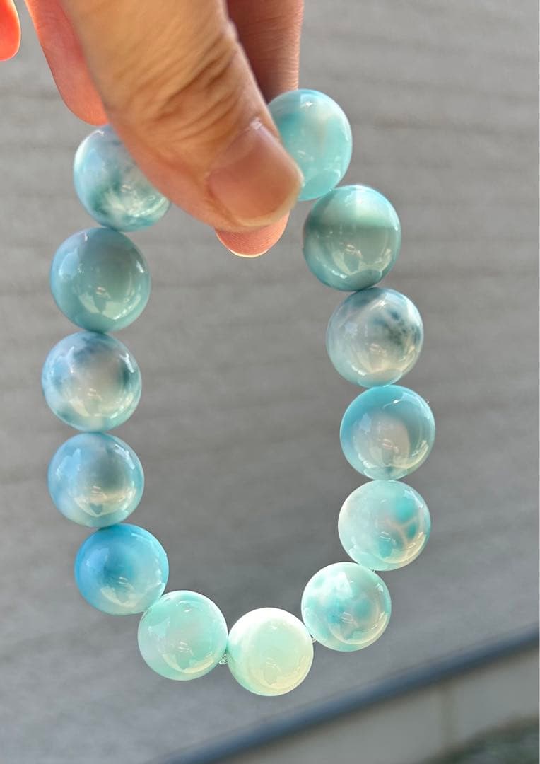 セール　天然石　大玉ラリマーブレス