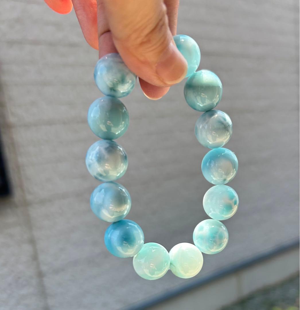 セール　天然石　大玉ラリマーブレス