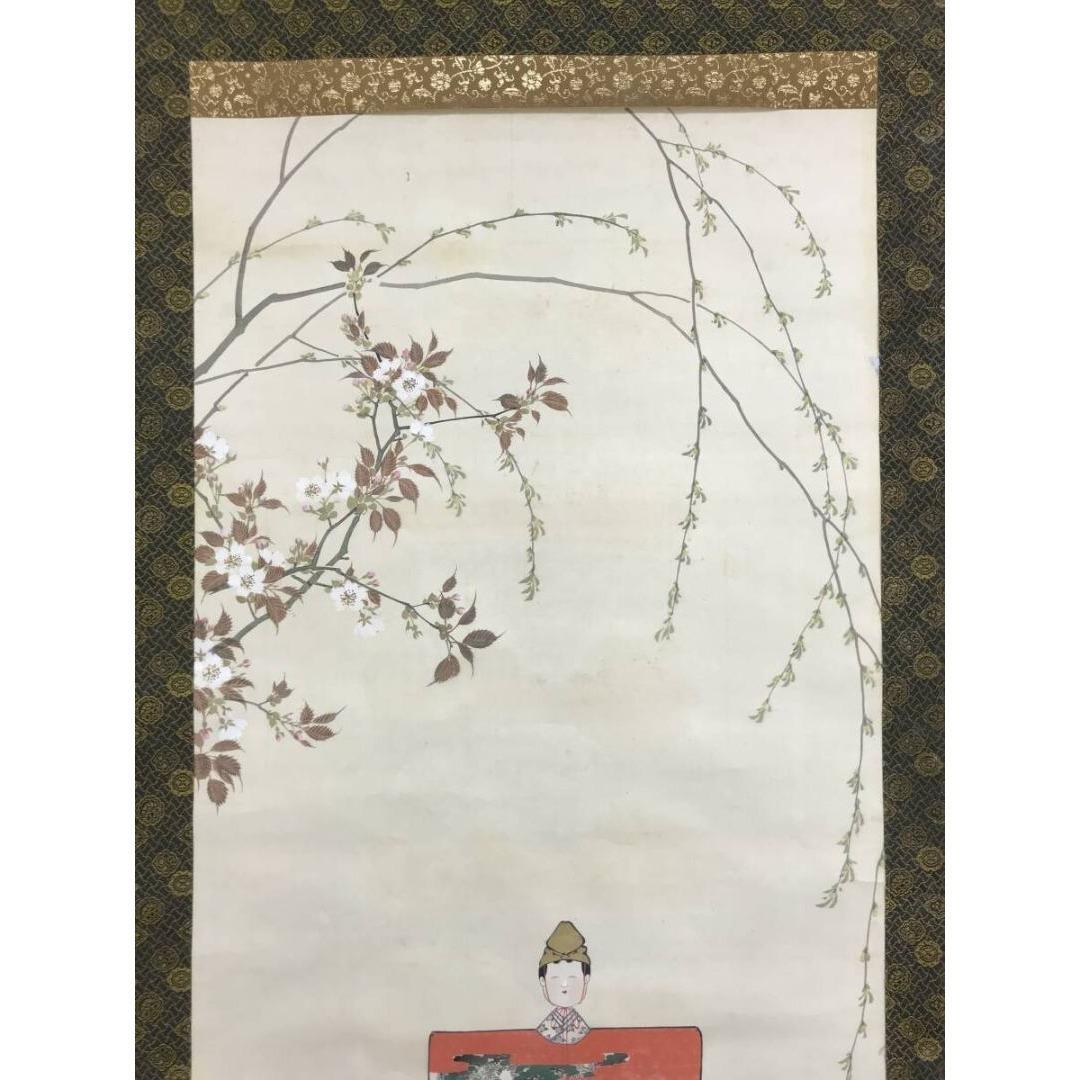 真作/礫堂/梅花雛図/桃の節句/ヒナ図/春の掛軸/掛軸☆宝船☆AL-21