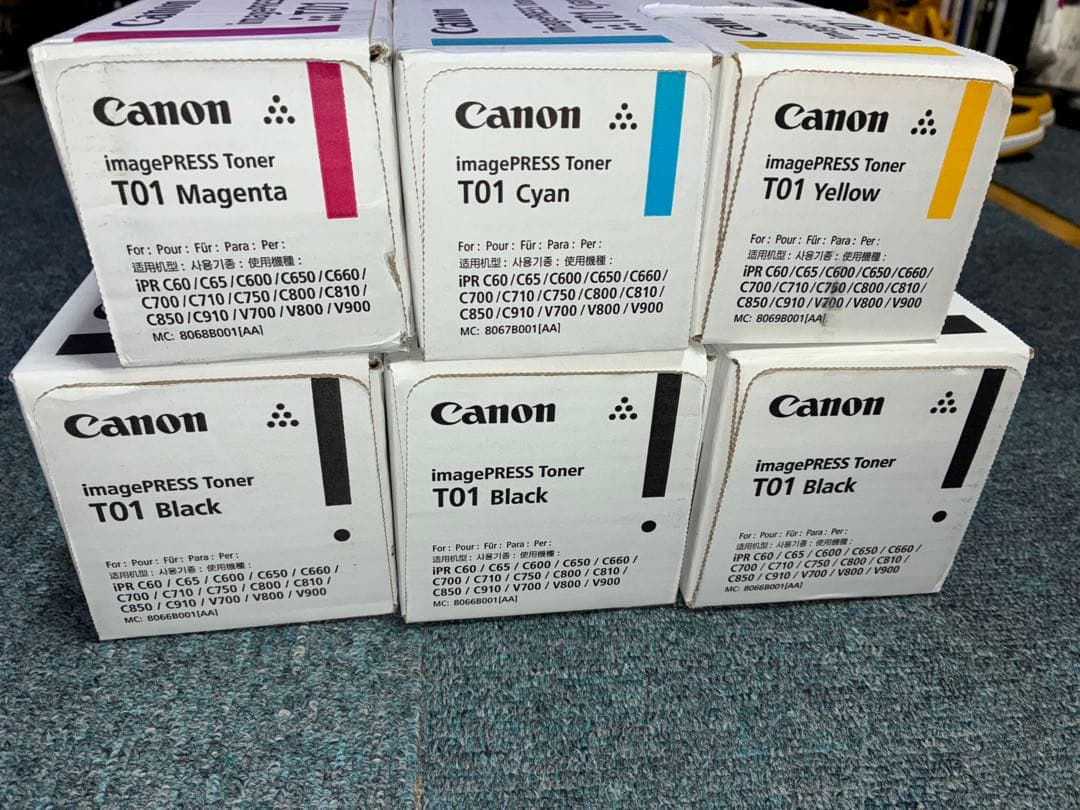 キャノン　Canon 純正　imagePRESS トナー T01 6色セット