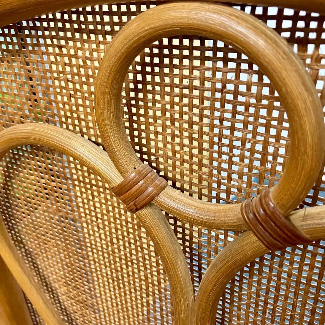 《超美品》 ラタン パーテーション 藤 4連 仕切り 昭和レトロ 間仕切り 衝立