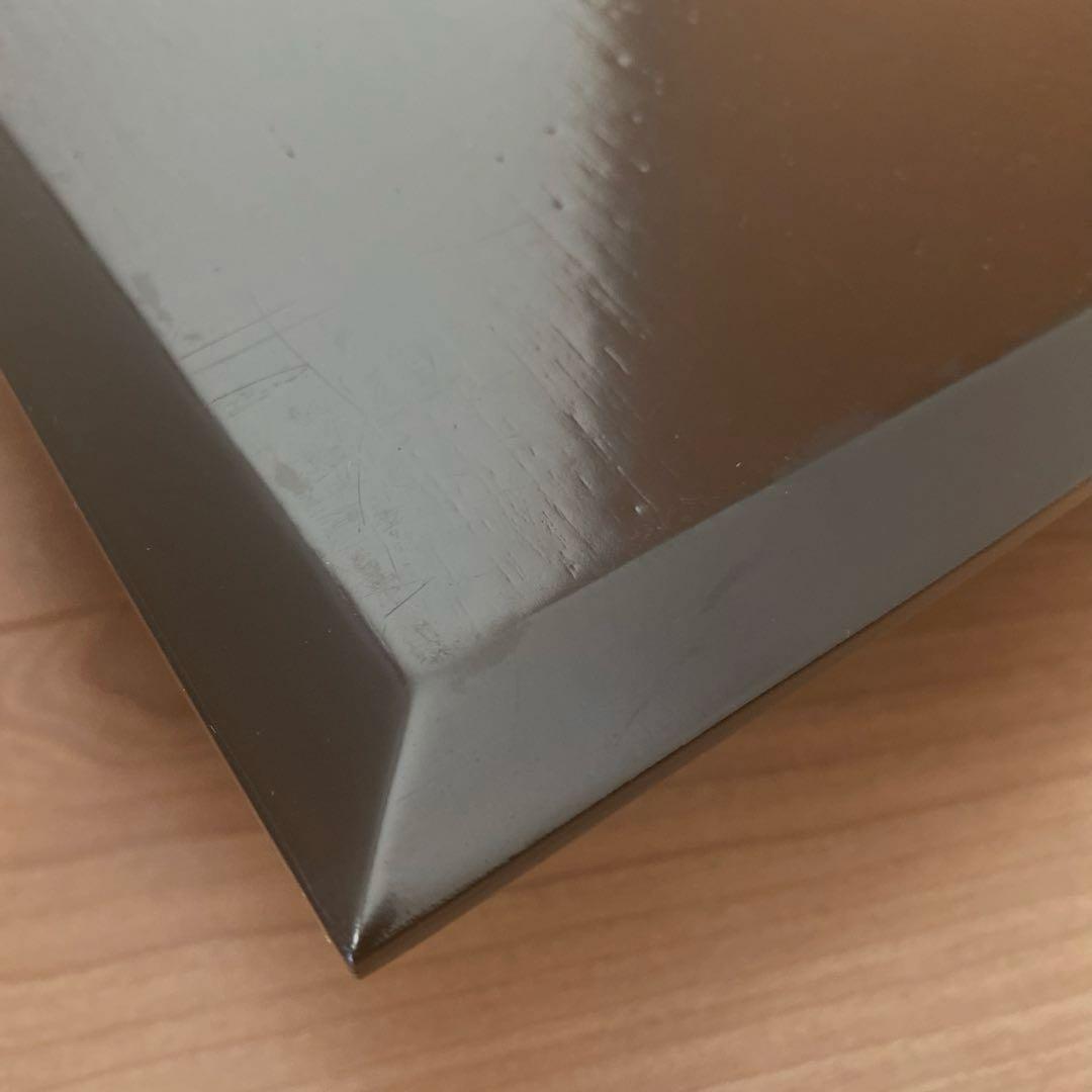 【美品】木製漆塗り長角敷膳４枚セット