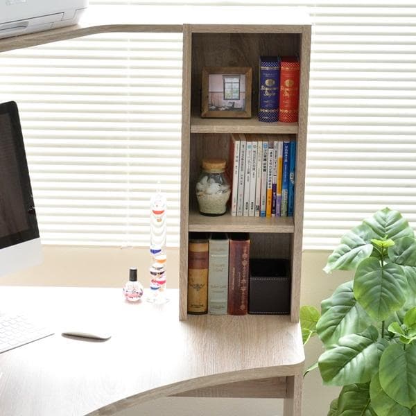 《新品・送料無料》パソコンデスク L字型 コーナー 机 オーク 北欧風