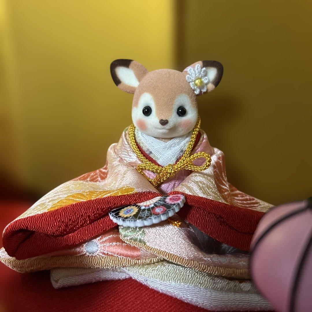 シルバニア　シカのお内裏お雛様