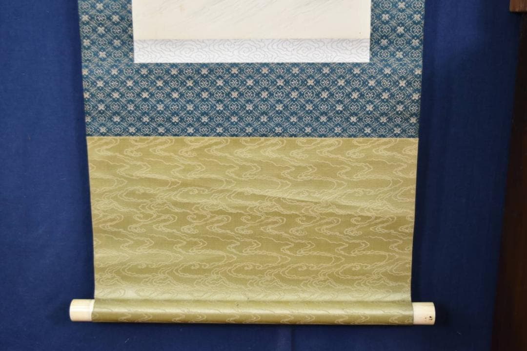 【真作】鴻業/養老之滝図/掛軸/名家伝来/AA-708