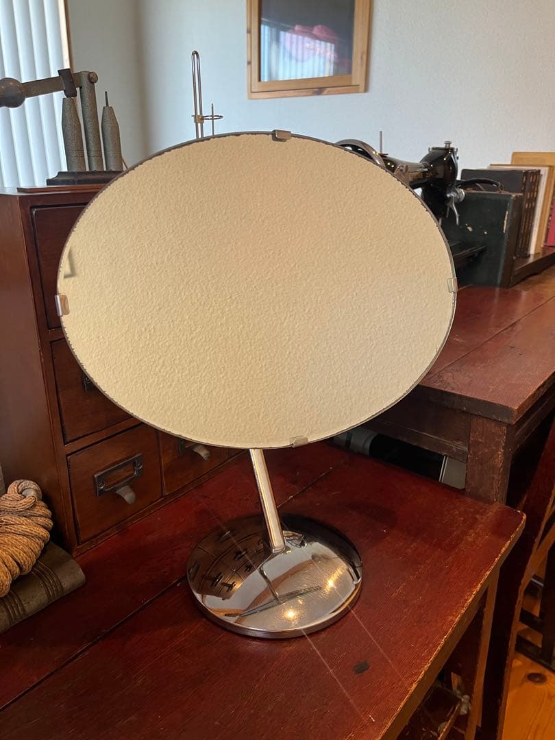 昭和レトロ アイアン 卓上鏡 化粧鏡 スタンドミラー 店舗用ミラー 店舗什器