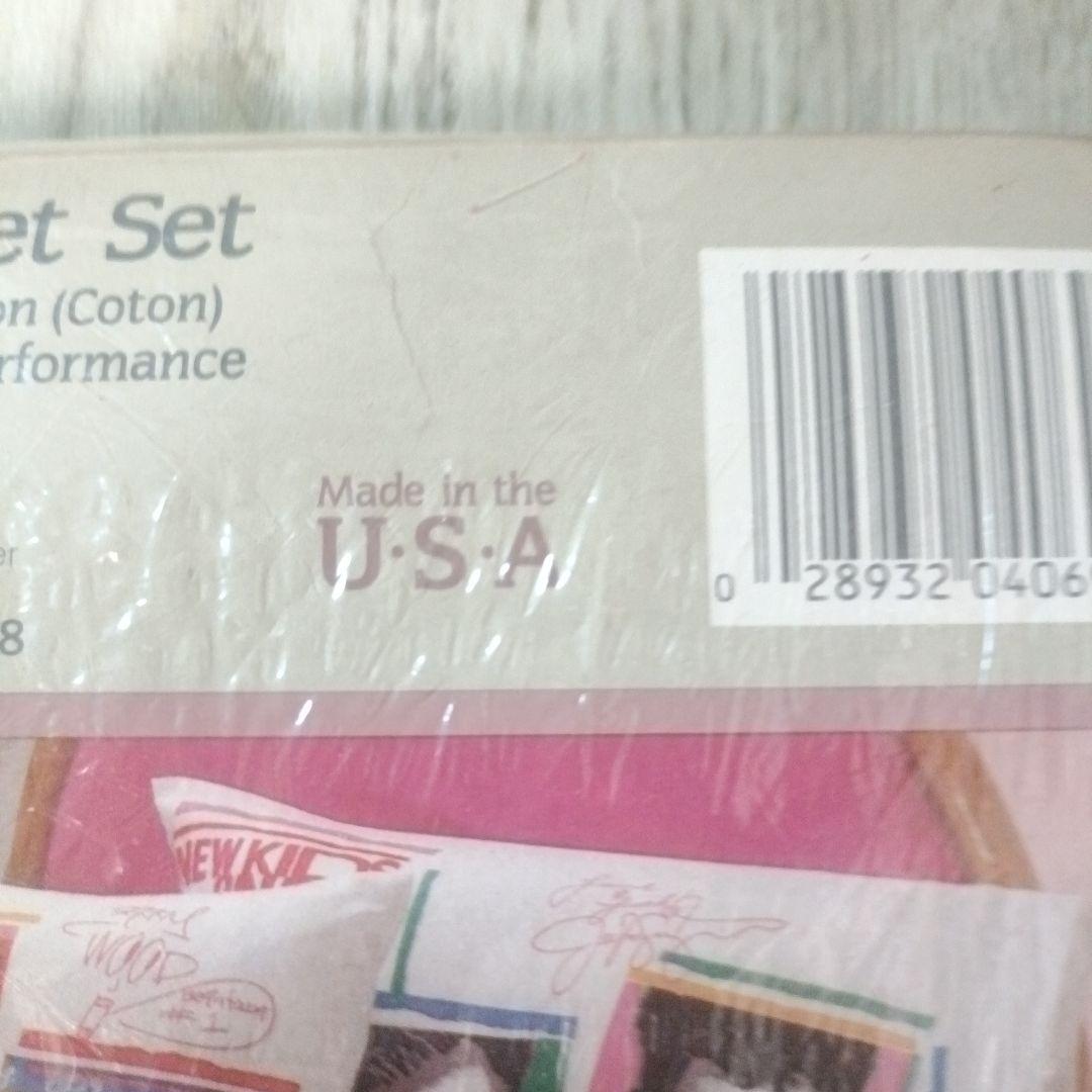 New Kids on the Block 1990 ツインサイズシーツ 未使用