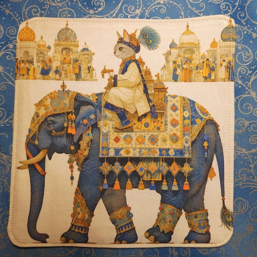 yourelia　 4重ハンカチ　ポメラニアン柄　18枚