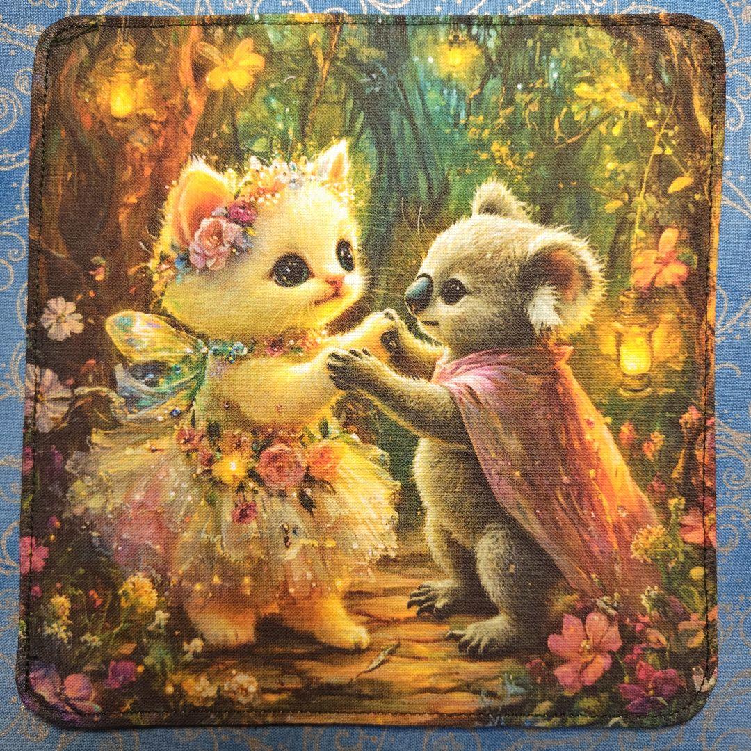 yourelia　 4重ハンカチ　ポメラニアン柄　18枚