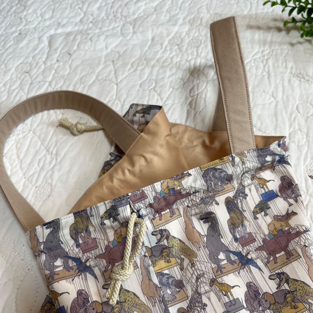 手提げ袋　体操服入れ　上靴袋　3点　リバティ　クラウスロアーズアンドダイナソーズ