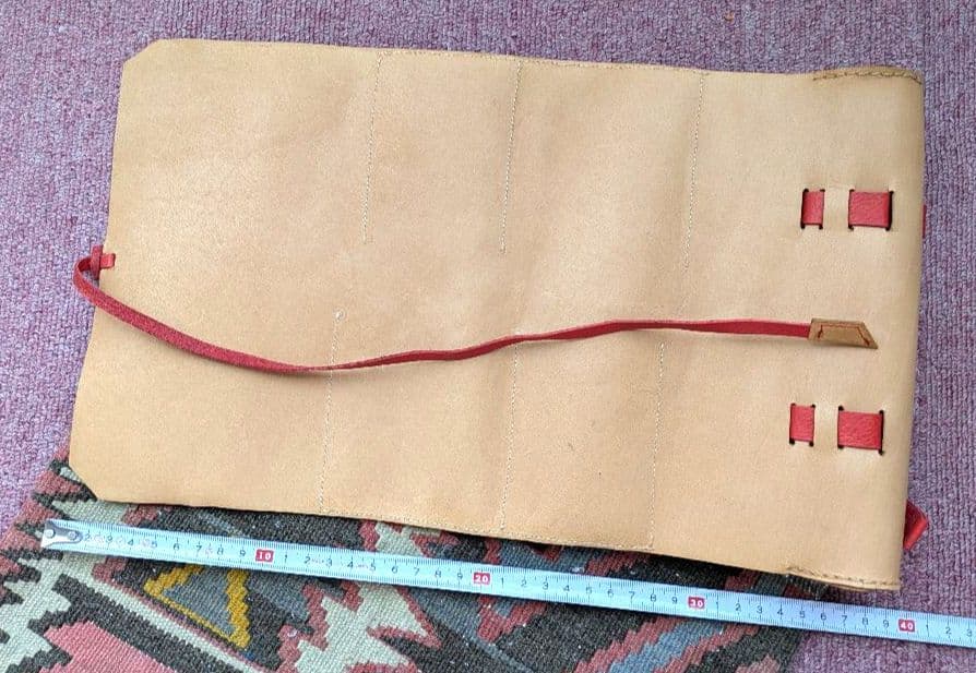 【美品】注文品 本革製ツールロール 道具入れ 巻き 【弓道使用】ハンドメイド