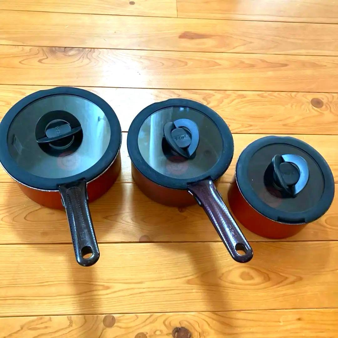 T-fal インジニオ　ネオ　鍋3種　蓋3種　取手2本の８点セット