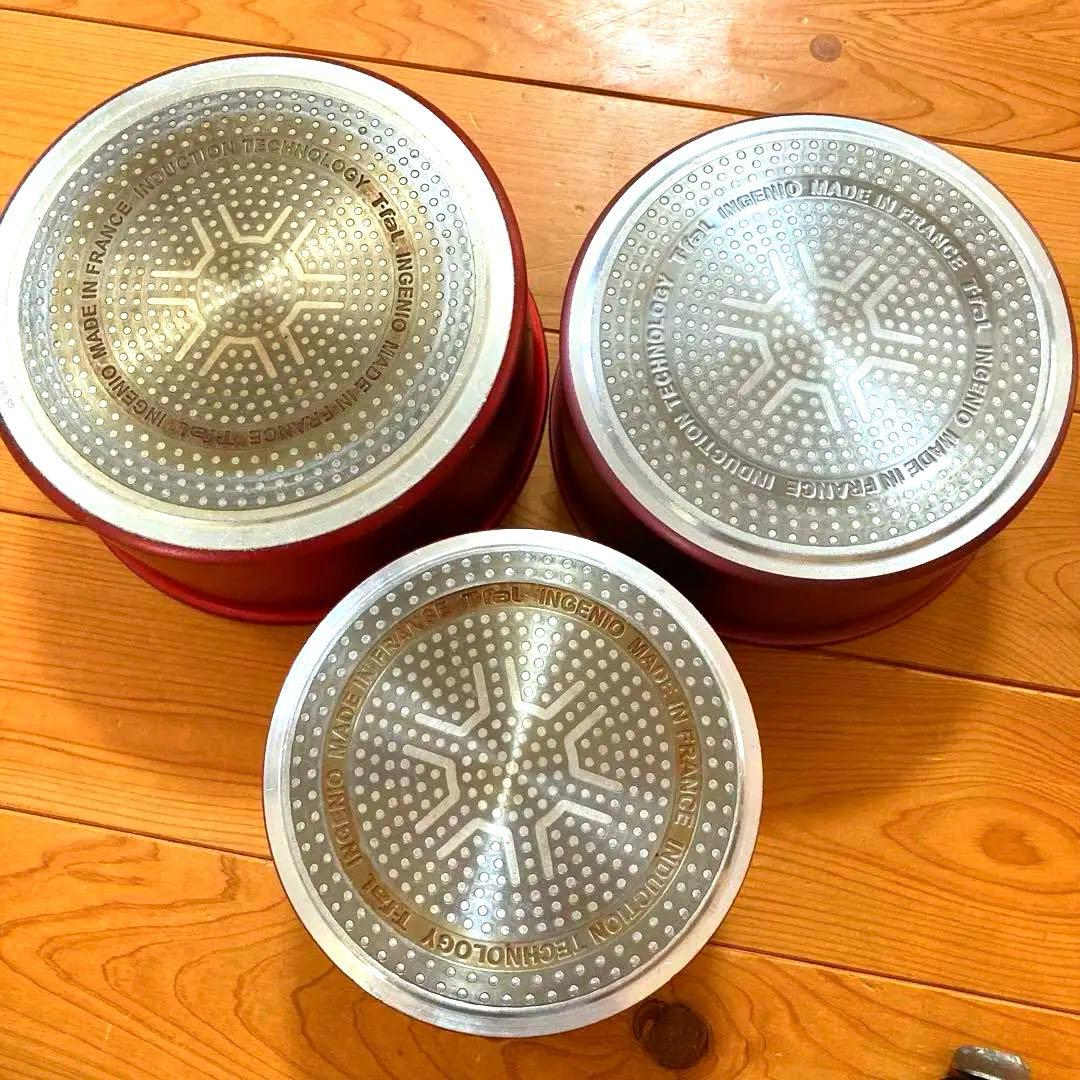T-fal インジニオ　ネオ　鍋3種　蓋3種　取手2本の８点セット
