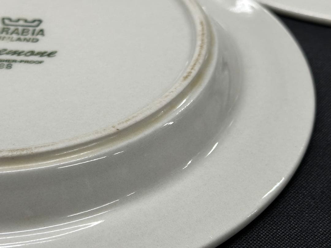 【USED】旧ロゴ　ARABIA アラビア　アネモネ　プレート　20cm 3P