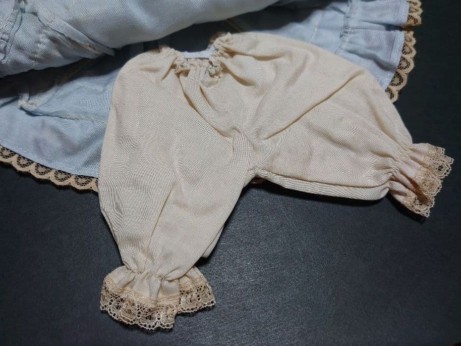 幼SD衣装★紅茶染めレースの空色ドレス