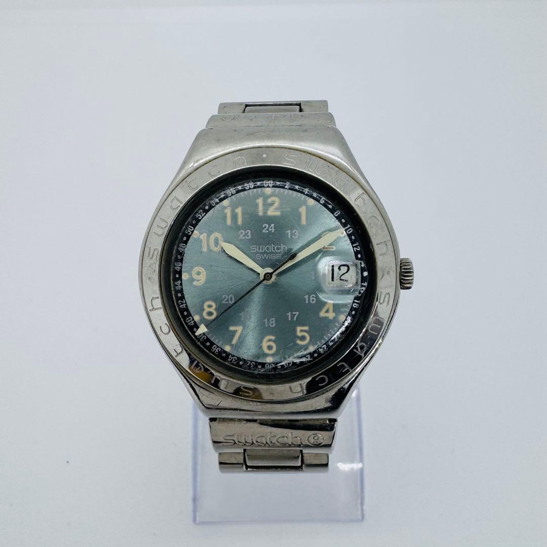 ✨SWATCH✨スウォッチ✨IRONY✨クォーツ✨デイト✨ブルー文字盤✨腕時計✨