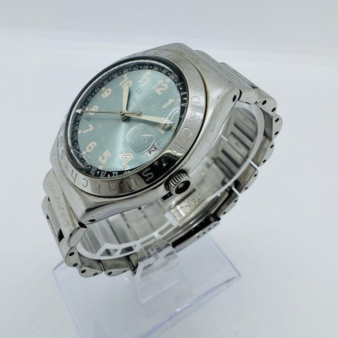 ✨SWATCH✨スウォッチ✨IRONY✨クォーツ✨デイト✨ブルー文字盤✨腕時計✨