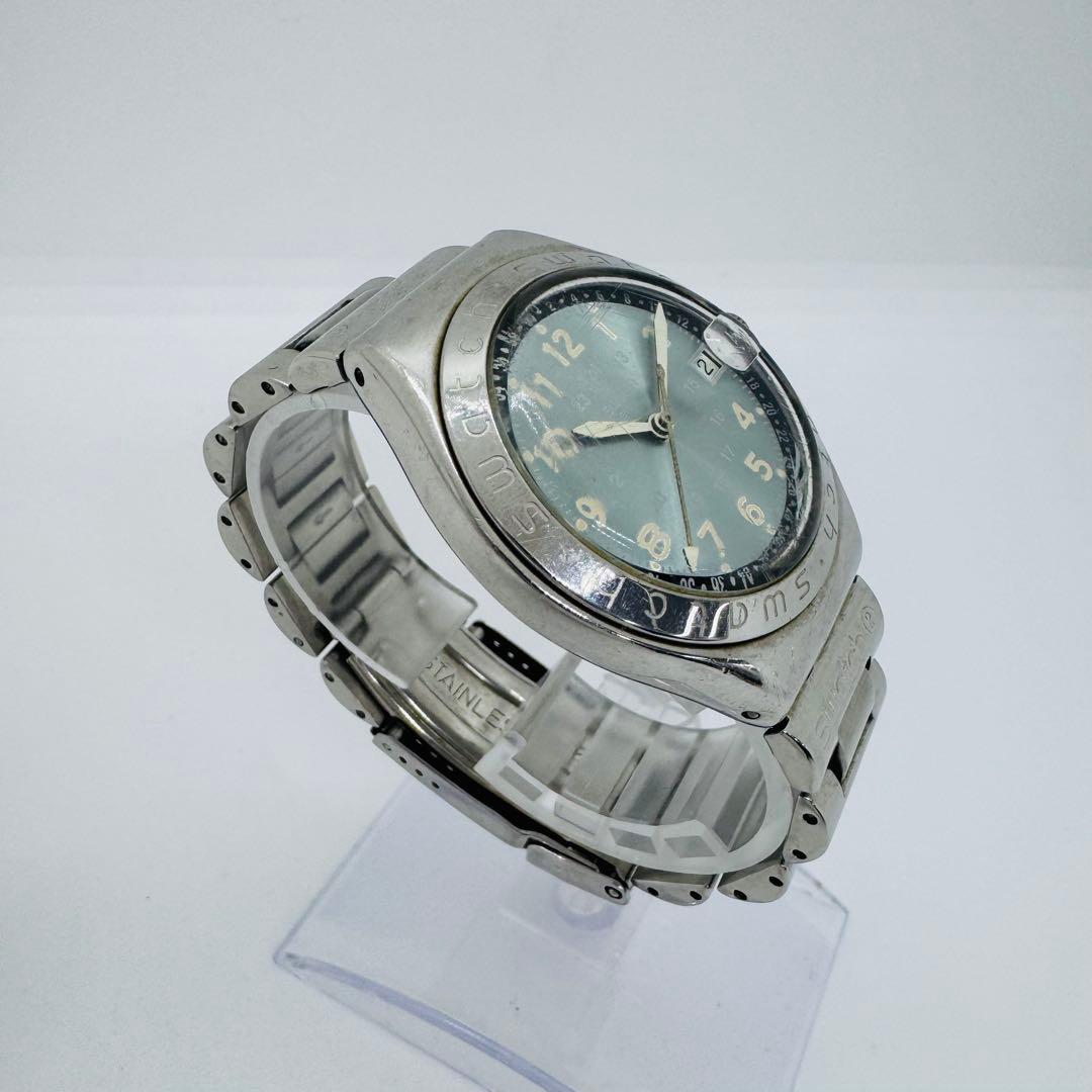 ✨SWATCH✨スウォッチ✨IRONY✨クォーツ✨デイト✨ブルー文字盤✨腕時計✨