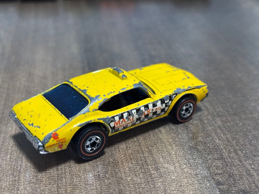 絶版　HOTWHEELS 45 アメリカン　タクシー　MAXI TAXI 赤箱