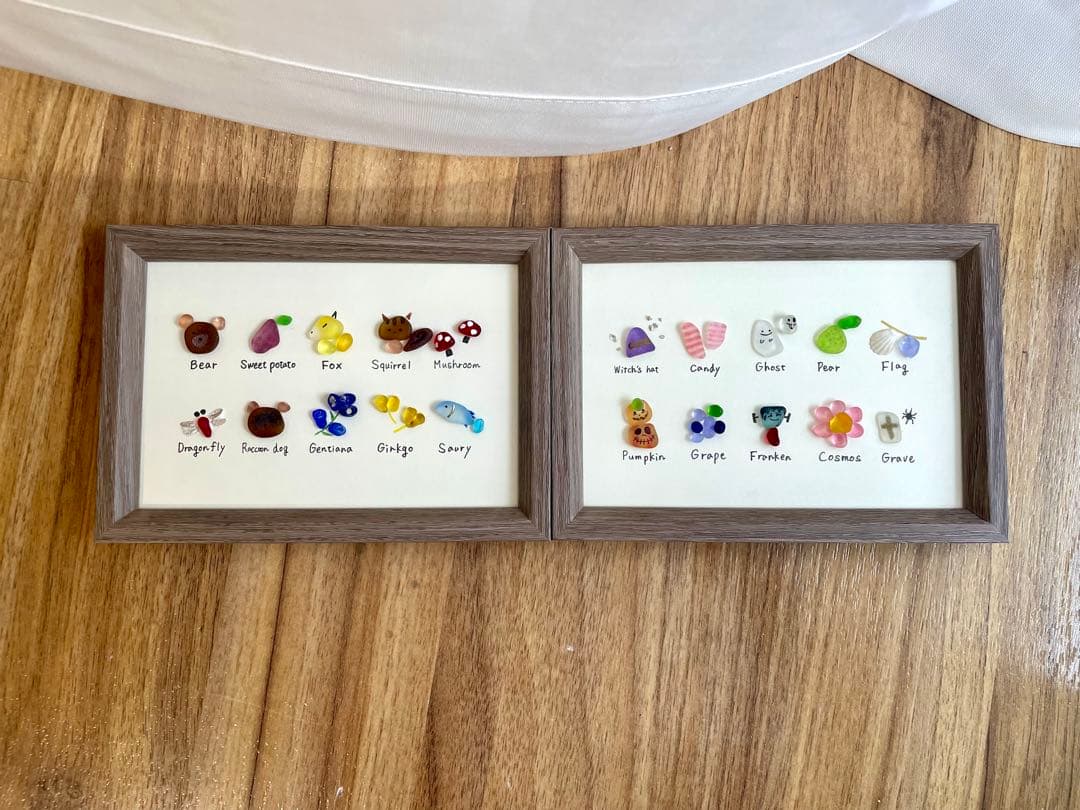 にゃおこ　オーダー⭐︎シーグラスアート10月11月